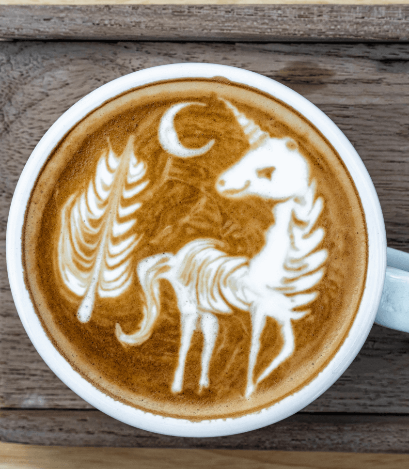 Jednorožci, duhy a rockstars: hvězdy světového latte artu