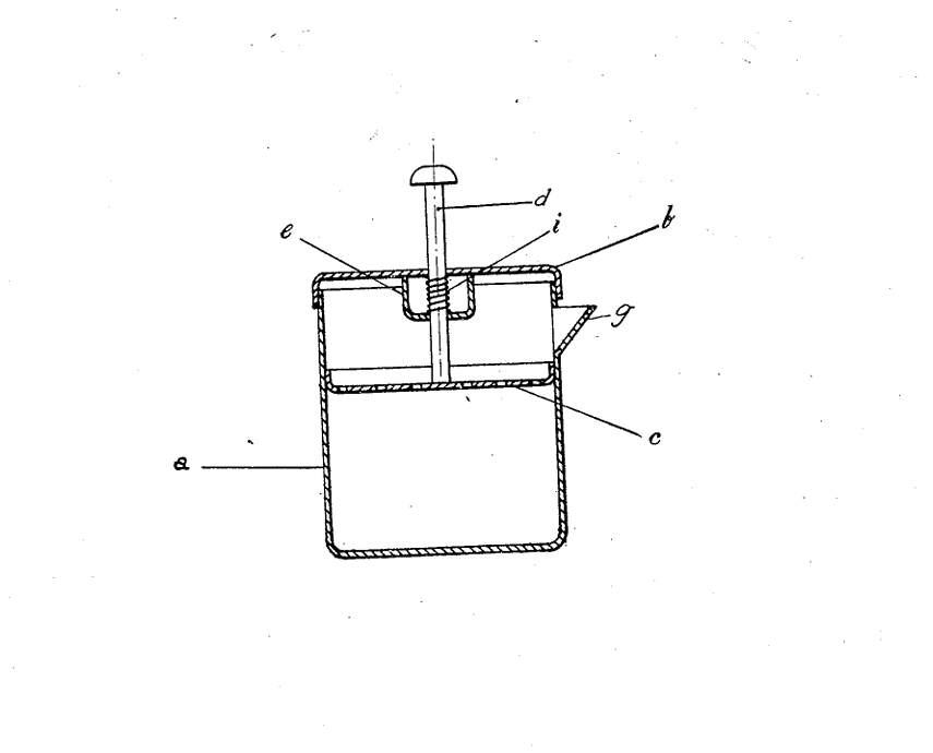 Nákres patentovaného návrhu french pressu