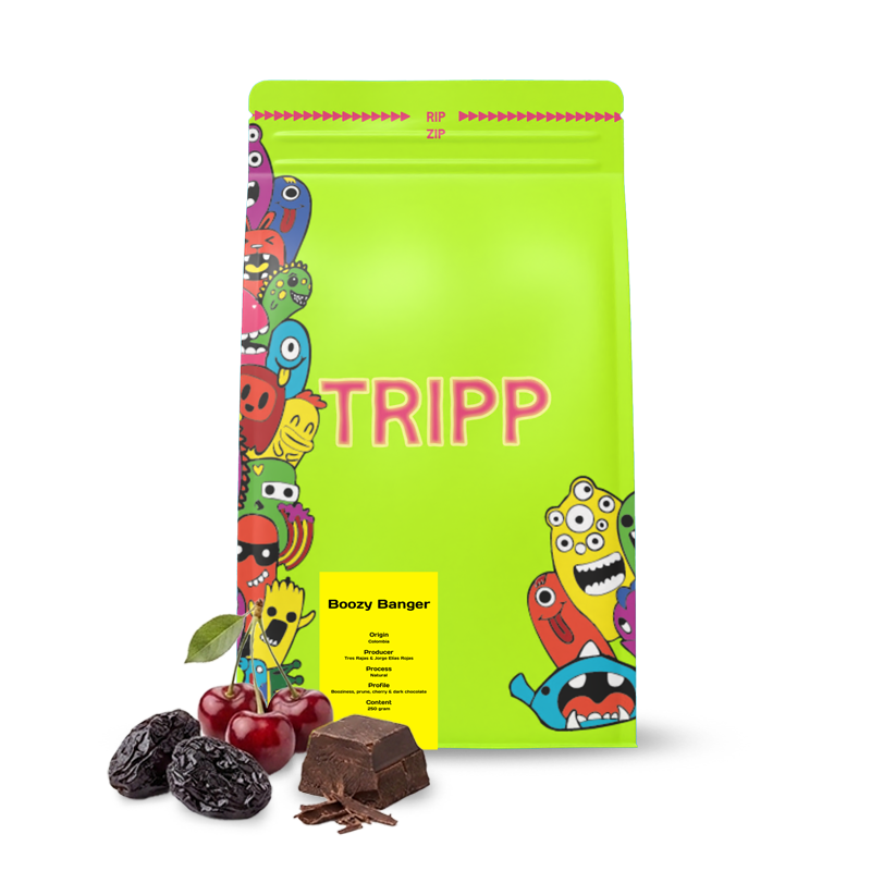 Výběrová káva Tripp Coffee Kolumbie BOOZY BANGER