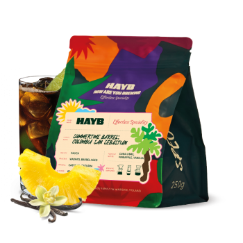 Kolumbie SUMMER TIME BARREL - limitovaná edice - HAYB Speciality Coffee