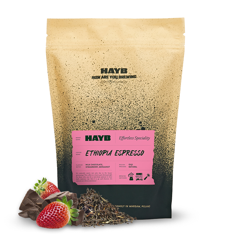 Výběrová káva HAYB Speciality Coffee Etiopie GUJI ESPRESSO