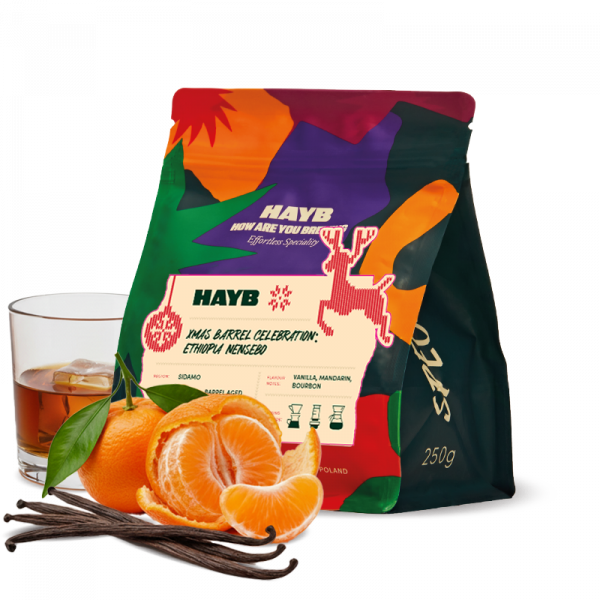 Výběrová káva HAYB Speciality Coffee Etiopie XMAS BARREL CELEBRATION - Vánoční limitka