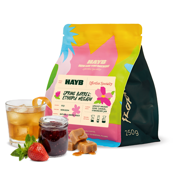 Výběrová káva HAYB Speciality Coffee Etiopie SPRING BARREL - jarní limitka