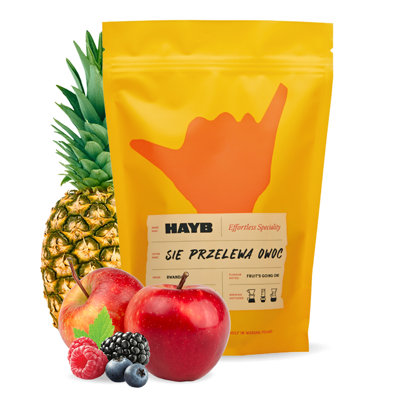 Výběrová káva HAYB Speciality Coffee Rwanda RUSHASHI - OWOC - 500 g