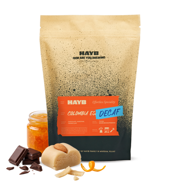 Výběrová káva HAYB Speciality Coffee Kolumbie POPAYAN DECAF - espresso