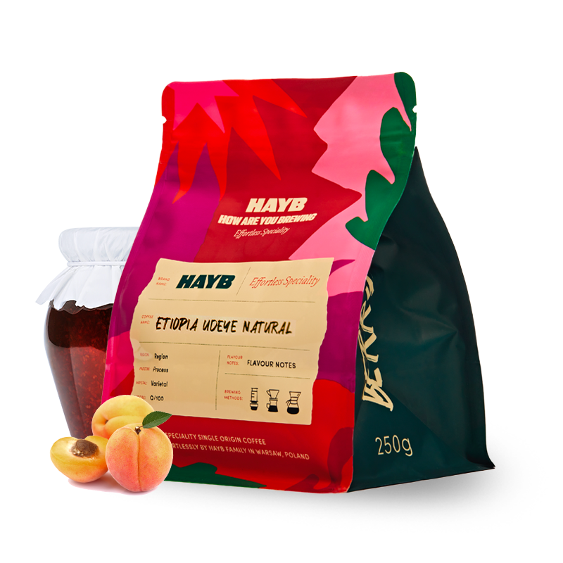 Výběrová káva HAYB Speciality Coffee Etiopie UDEYE