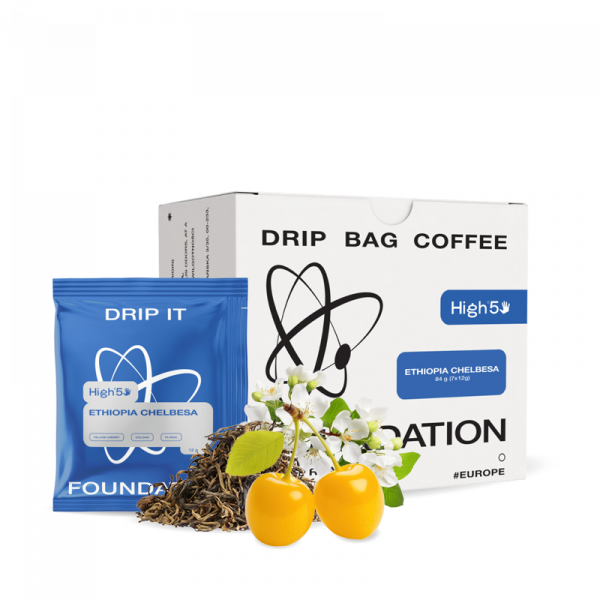 Výběrová káva Foundation Coffee Etiopie CHELBESA drip sáčky - 7ks/bal.