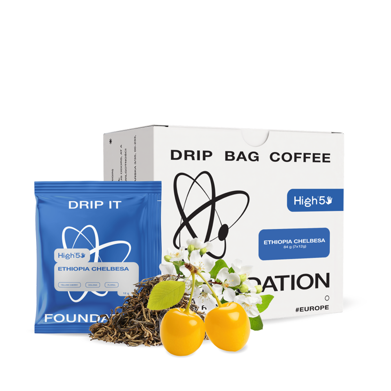 Výběrová káva Foundation Coffee Etiopie CHELBESA drip sáčky - 7ks/bal.