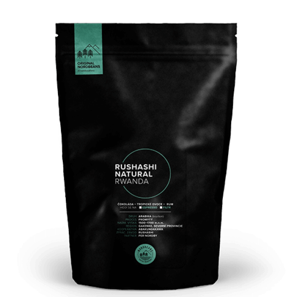 Výběrová káva Nordbeans Rwanda RUSHASHI NATURAL - 2018