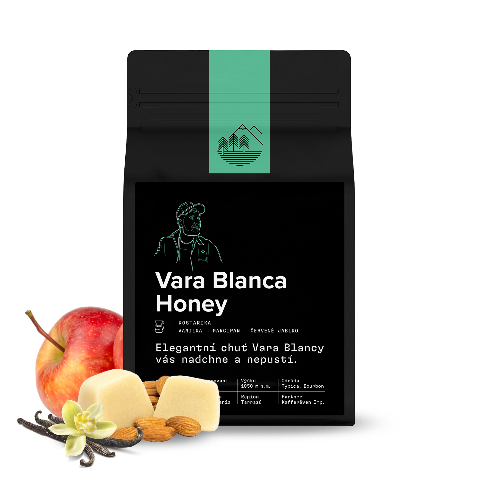 Výběrová káva Nordbeans Kostarika VARA BLANCA HONEY - 2023