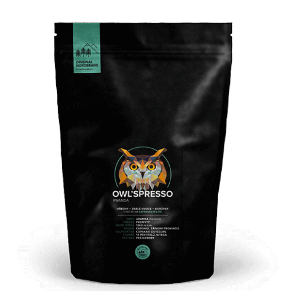 Výběrová káva Nordbeans Rwanda OWL'SPRESSO