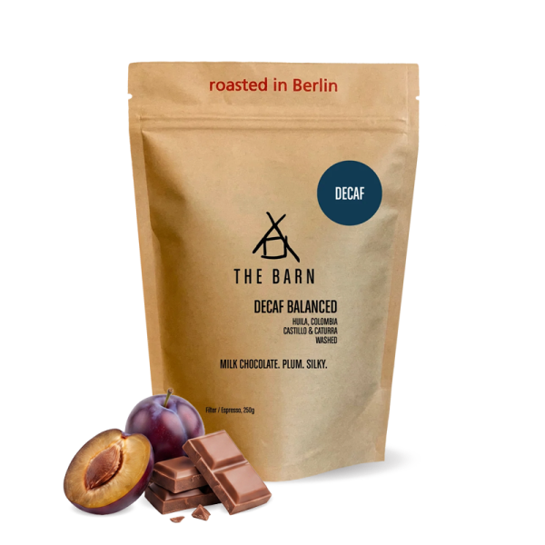 Výběrová káva The Barn Kolumbie HUILA DECAF - bezkofeinová