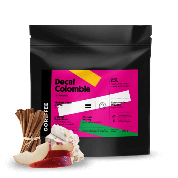 Výběrová káva Goriffee Roastery  Kolumbie LA SERRANIA - bezkofeinová