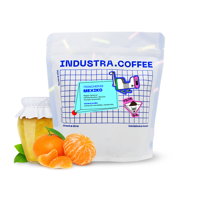 Výběrová káva Industra Coffee Mexiko TRINCHERAS