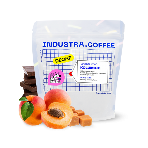 Výběrová káva Industra Coffee Kolumbie DIVINI NIÑO - bezkofeinová