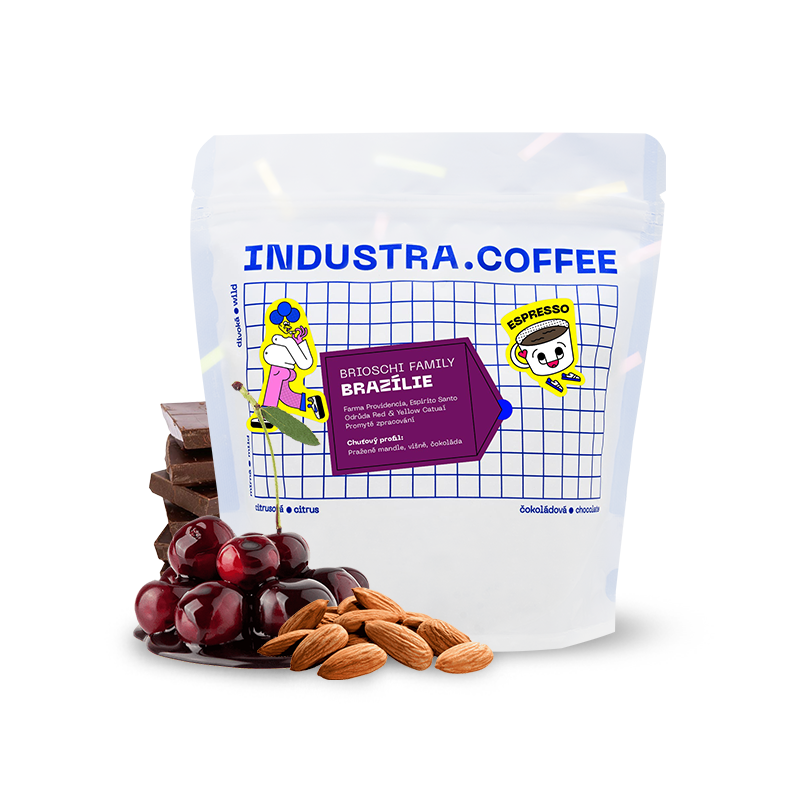 Výběrová káva Industra Coffee Brazílie BRIOSCHI FAMILY