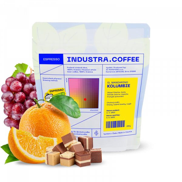 Výběrová káva Industra Coffee Kolumbie EL MANDARINO