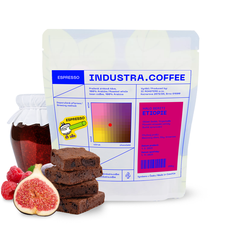 Výběrová káva Industra Coffee Etiopie HALO BERITI - espresso