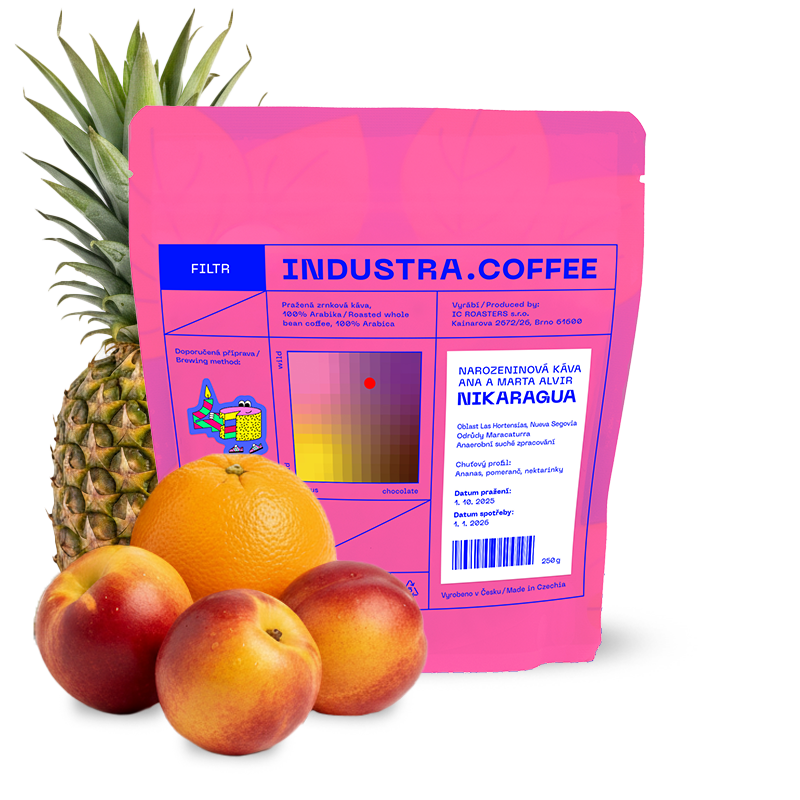 Výběrová káva Industra Coffee Nikaragua ANA A MARTHA ALVIR - narozeninová káva