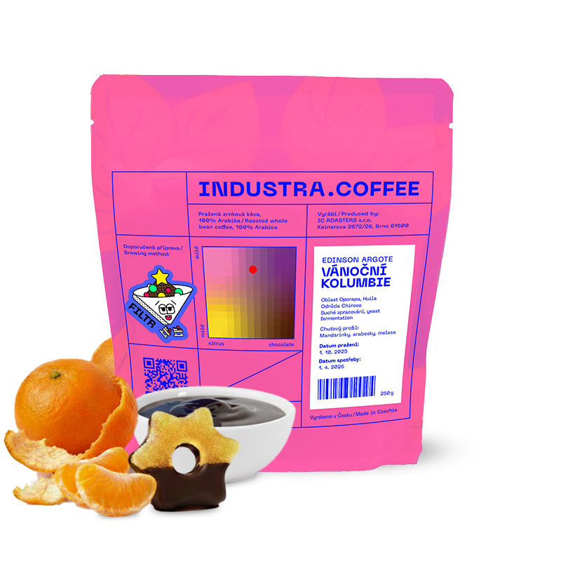 Výběrová káva Industra Coffee Kolumbie EDINSON ARGOTE - Vánoční edice - 200g