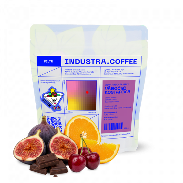 Výběrová káva Industra Coffee Kostarika ALVARADO FAMILY - Vánoční edice