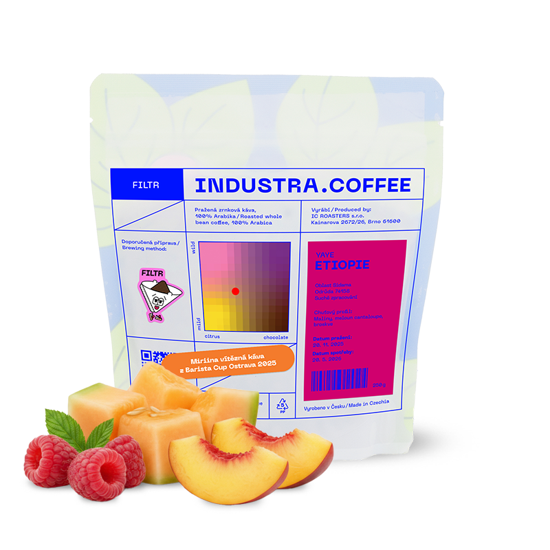 Výběrová káva Industra Coffee Etiopie YAYE - Vítězná káva Barista Cup 2025