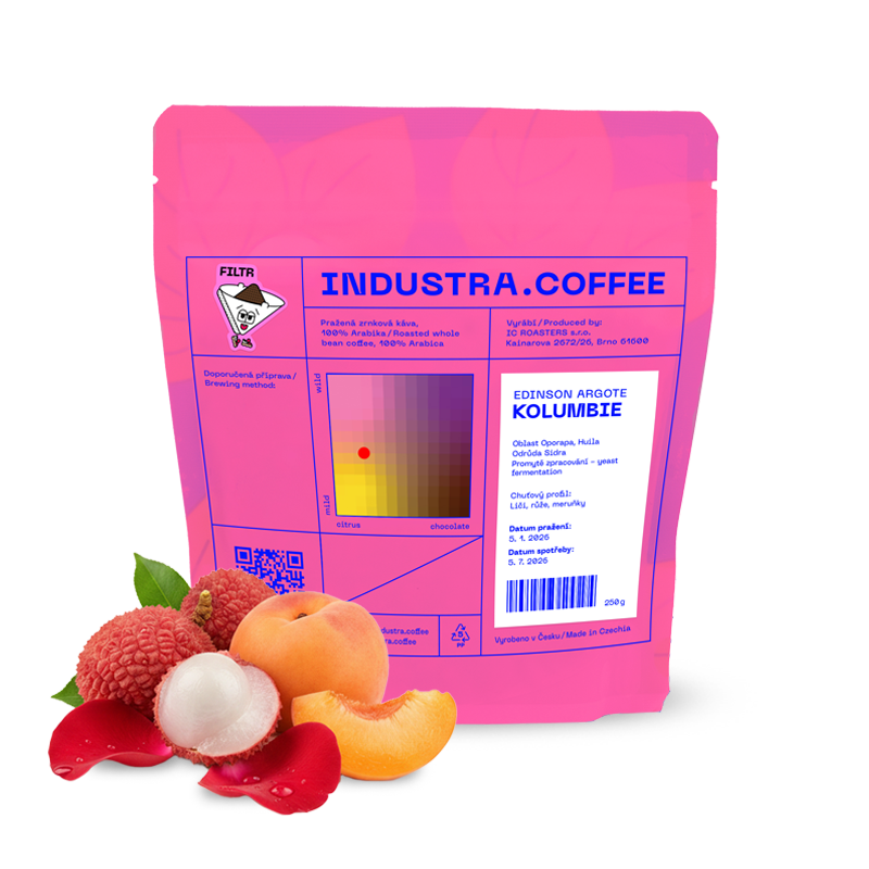 Výběrová káva Industra Coffee Kolumbie EDINSON ARGOTE 02/26
