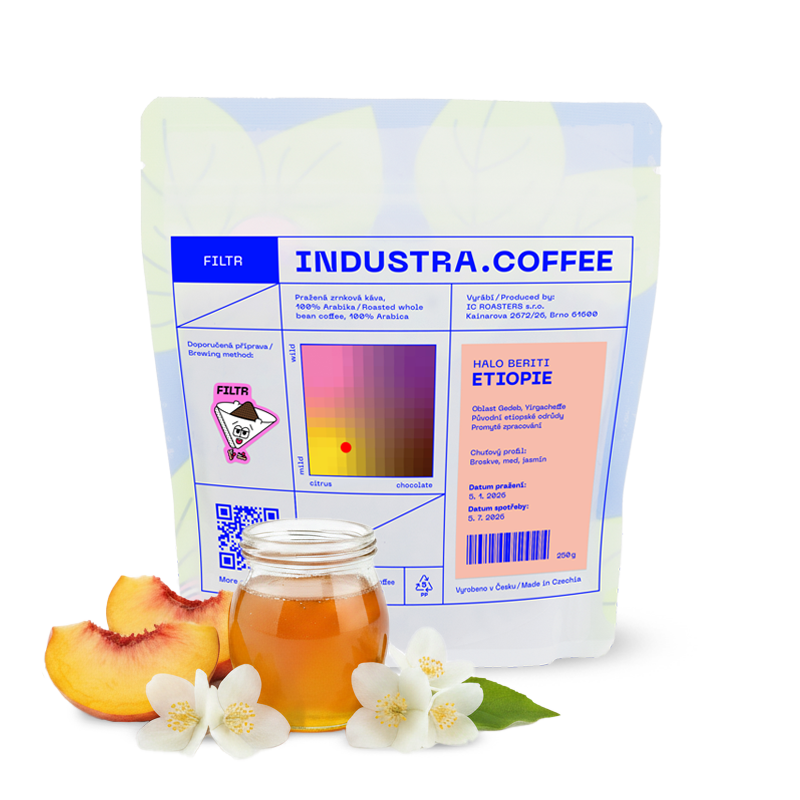 Výběrová káva Industra Coffee Etiopie HALO BERITI