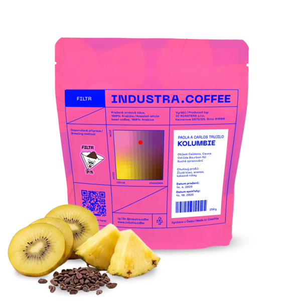 Výběrová káva Industra Coffee Kolumbie PAOLA A CARLOS TRUJILLO - soutěžní káva