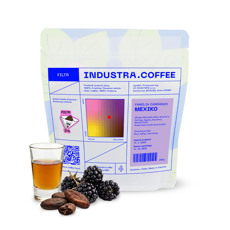 Výběrová káva Industra Coffee Mexiko FAMILIA CARRANZA