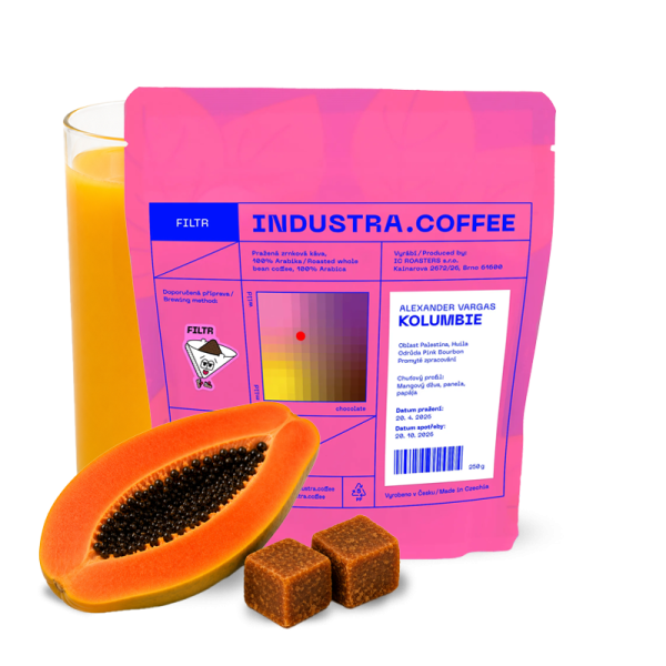 Výběrová káva Industra Coffee Kolumbie ALEXANDER VARGAS - Tomova soutěžní káva