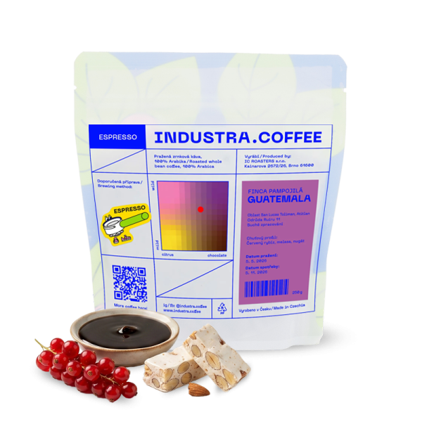 Výběrová káva Industra Coffee Guatemala FINCA PAMPOJILÁ