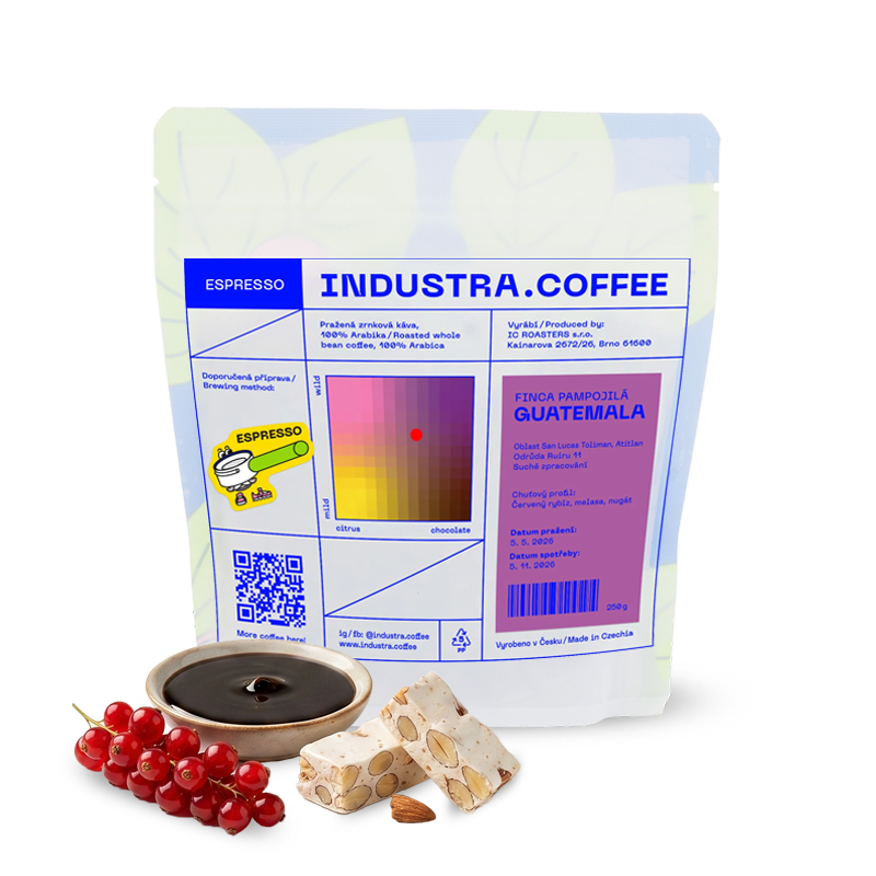 Výběrová káva Industra Coffee Guatemala FINCA PAMPOJILÁ