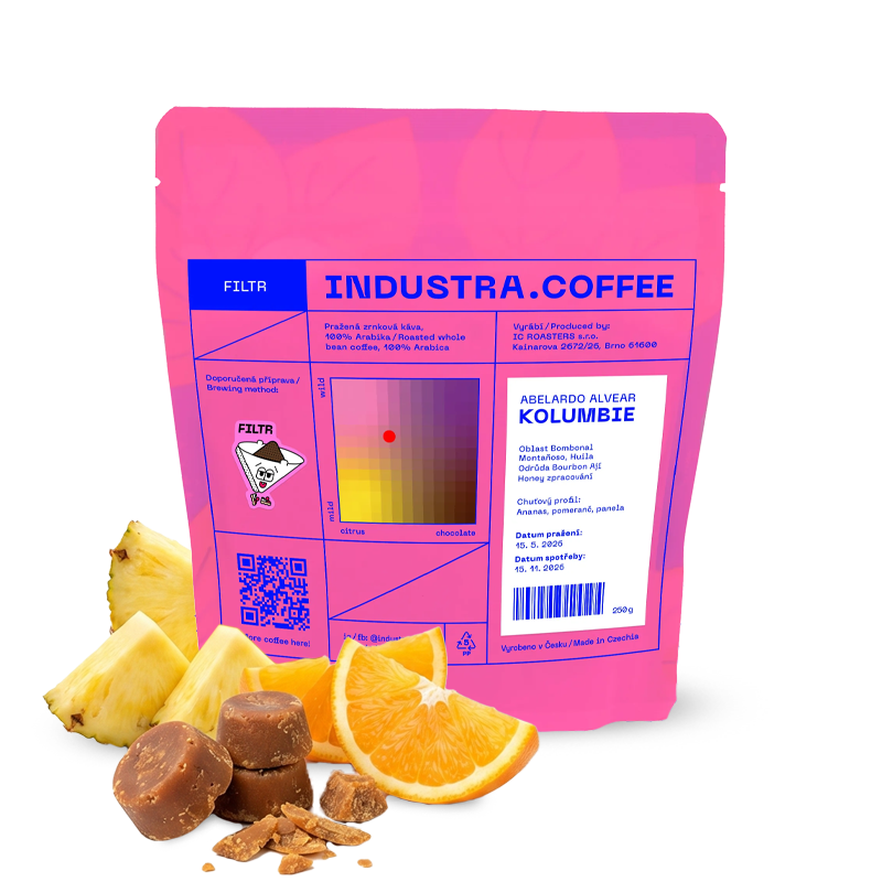 Výběrová káva Industra Coffee Kolumbie ABELARDO ALVEAR