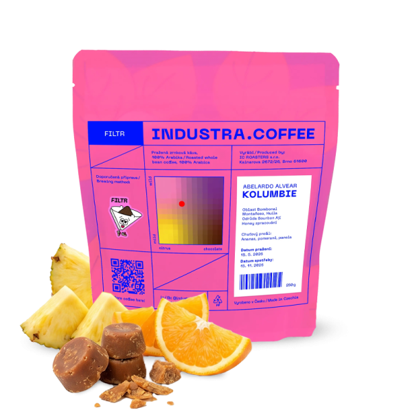 Výběrová káva Industra Coffee Kolumbie ABELARDO ALVEAR