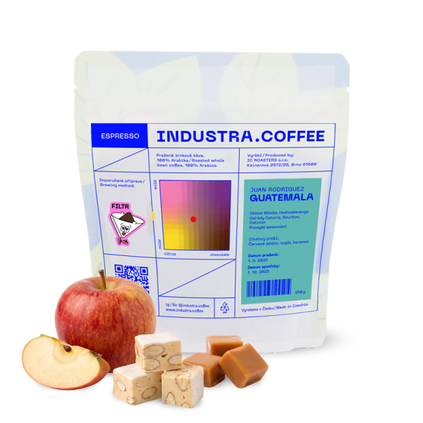 Výběrová káva Industra Coffee Guatemala JUAN RODRIGUEZ