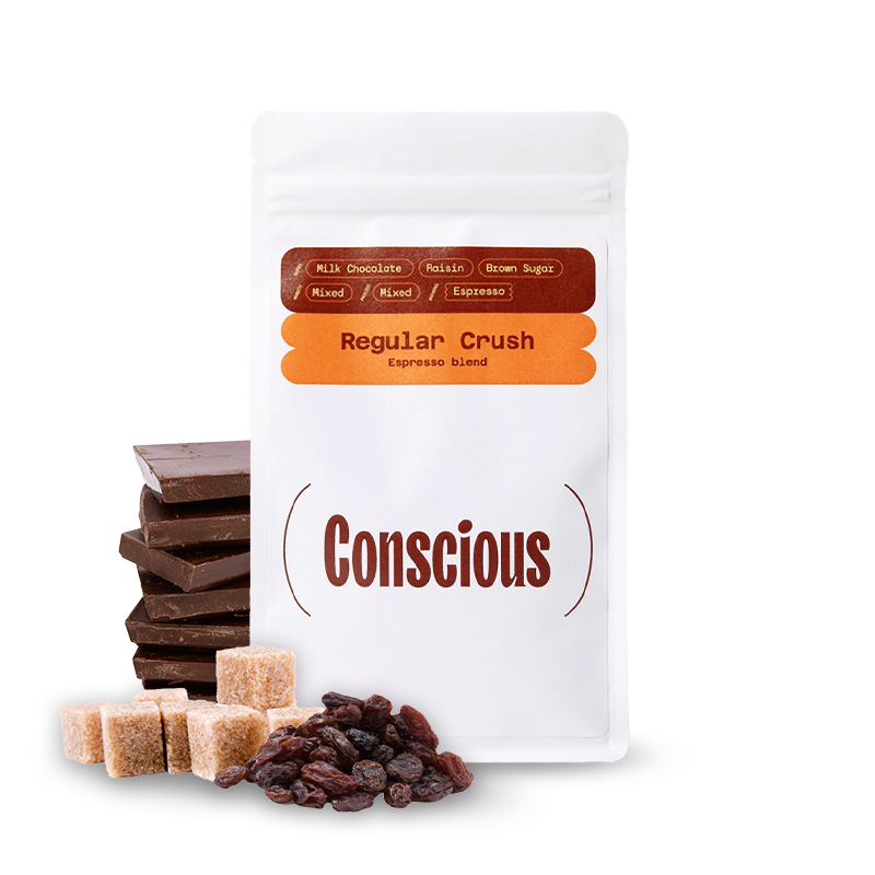 Výběrová káva Conscious Speciality REGULAR CRUSH espresso blend