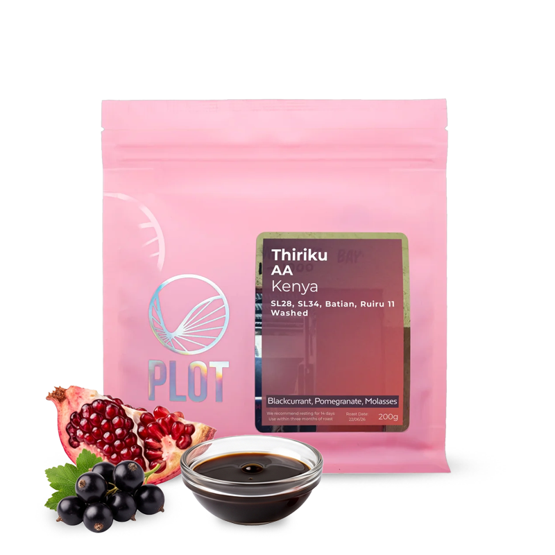 Výběrová káva PLOT roasting Keňa THIRIKU AA – 200 g