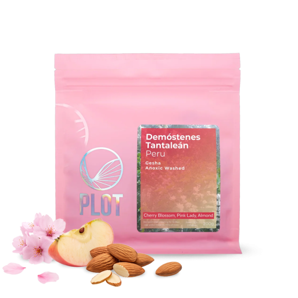Výběrová káva PLOT roasting Peru DEMÓSTENES TANTALEÁN - gesha - 200g