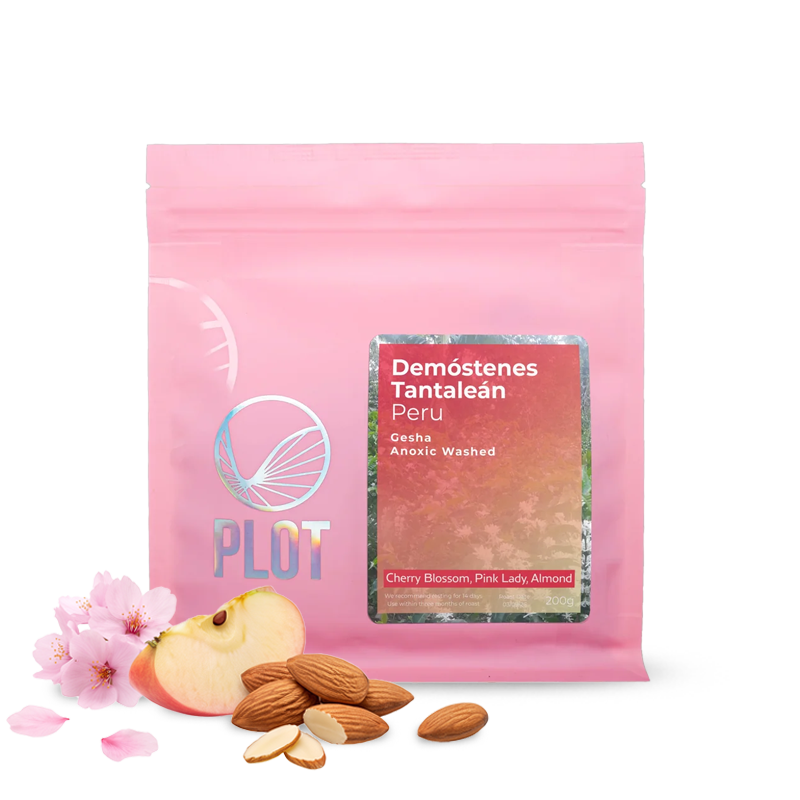 Výběrová káva PLOT roasting Peru DEMÓSTENES TANTALEÁN - gesha - 200g
