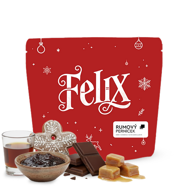 Výběrová káva Jedno Kafe VÁNOČNÍ FELIX - Rumový perníček