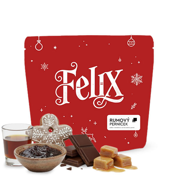 Výběrová káva Jedno Kafe VÁNOČNÍ FELIX - Rumový perníček