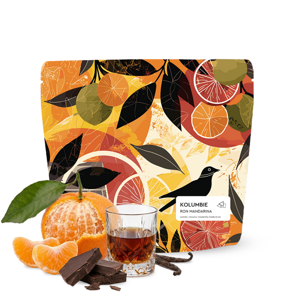 Výběrová káva Jedno Kafe Kolumbie RON MANDARINA