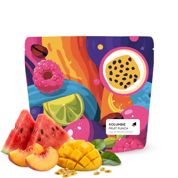 Výběrová káva Jedno Kafe Kolumbie FRUIT PUNCH – Pink Bourbon