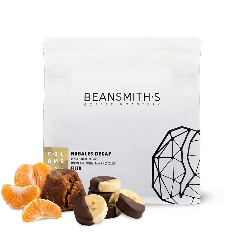 Výběrová káva Beansmith.s Kolumbie NOGALES DECAF - bezkofeinová