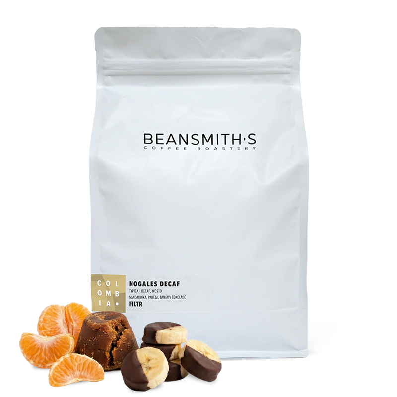 Výběrová káva Beansmith.s Kolumbie NOGALES DECAF - 1000g