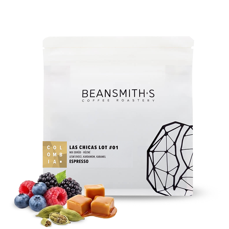 Výběrová káva Beansmith.s Kolumbie LAS CHICAS LOT #01