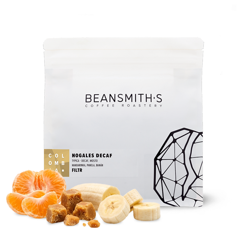 Výběrová káva Beansmith.s Kolumbie NOGALES DECAF - bezkofeinová 