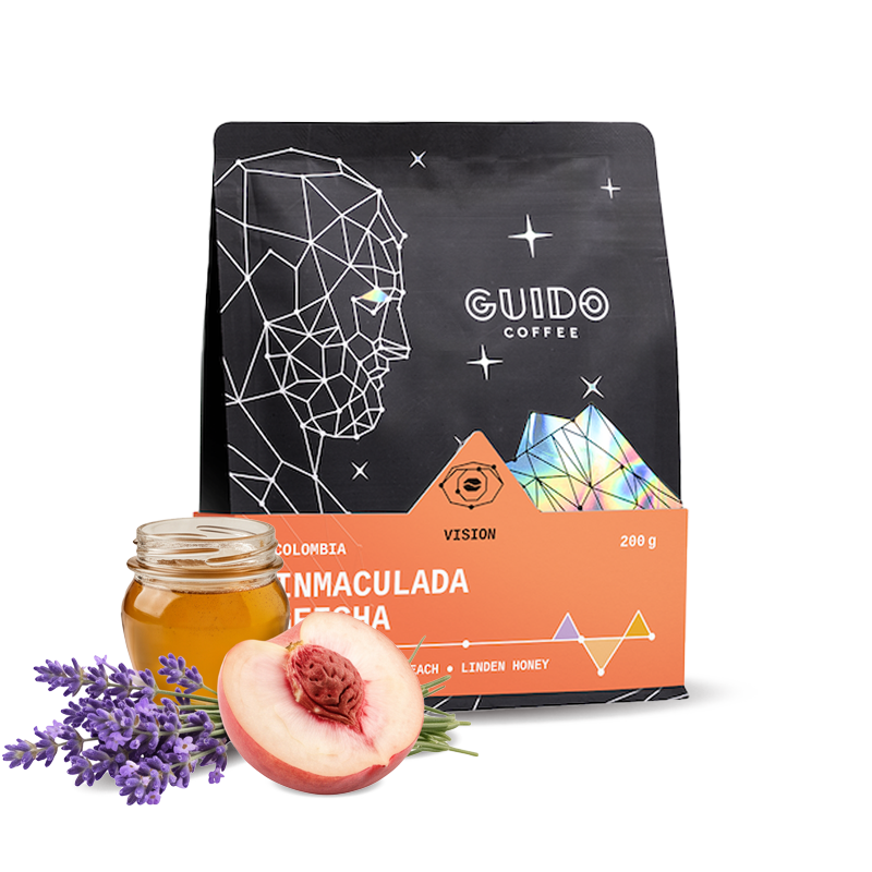 Výběrová káva Guido Coffee Kolumbie INMACULADA - geisha - 200 g 