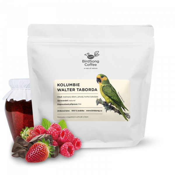 Výběrová káva BirdSong Coffee Kolumbie WALTER TABORDA